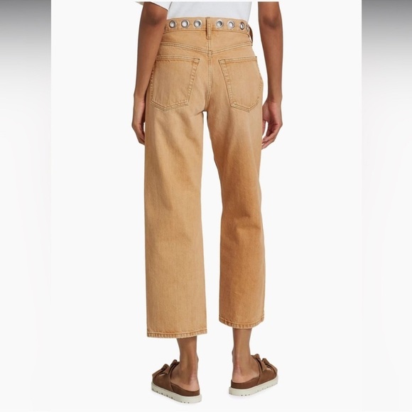 NWT Re/Done originals 90’s Loose Crop size 27 tan with metal
Grommets - Picture 2 of 11